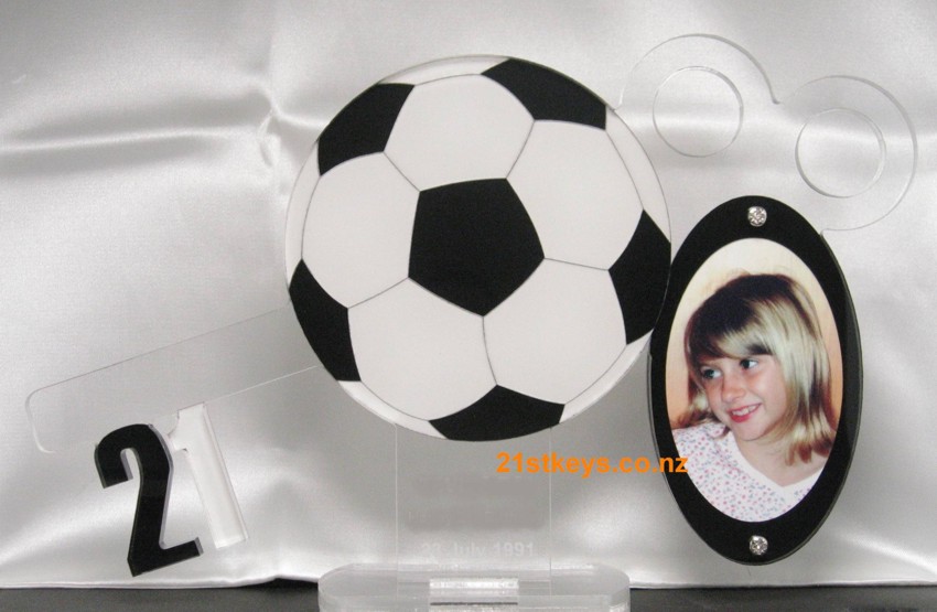 Soccer 21st Picture Birthday Key