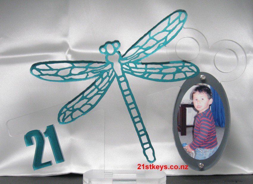 Dragonfly Picture 21st Birthday Key